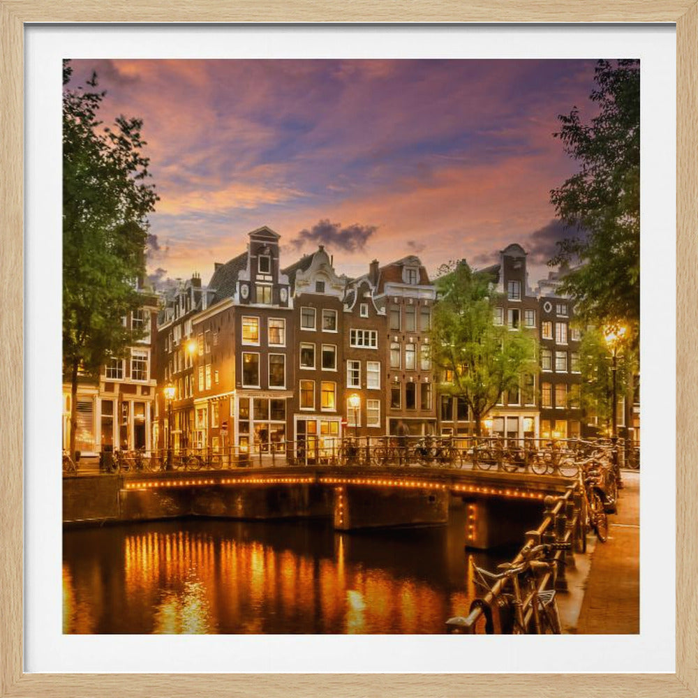 AMSTERDAM Idyllic impression from Singel - Poster / Art Print