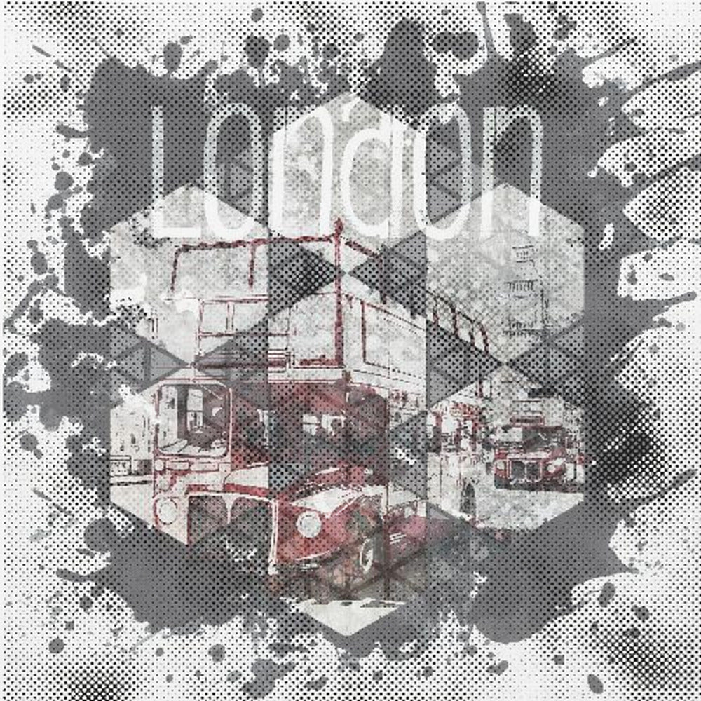 Graphic Art LONDON Street Scene - Poster / Art Print