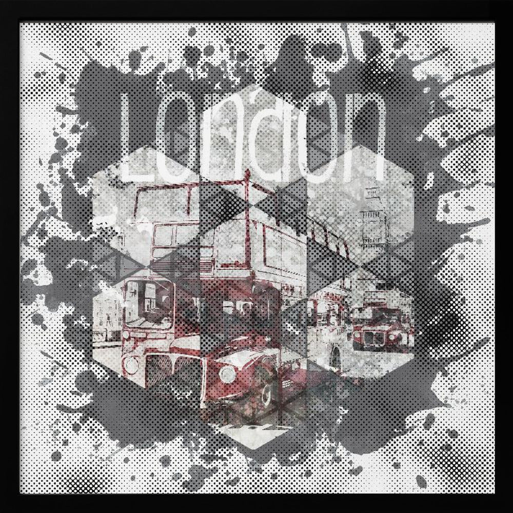 Graphic Art LONDON Street Scene - Poster / Art Print
