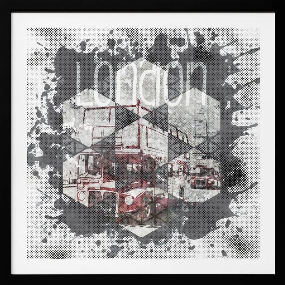 Graphic Art LONDON Street Scene - Poster / Art Print