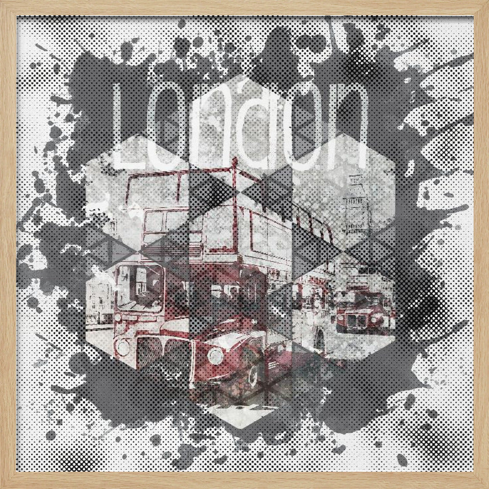 Graphic Art LONDON Street Scene - Poster / Art Print