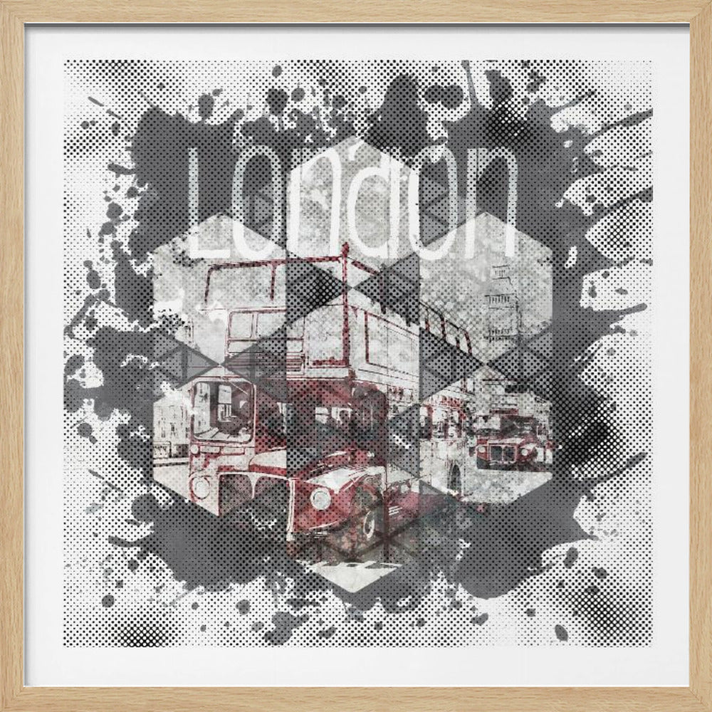 Graphic Art LONDON Street Scene - Poster / Art Print