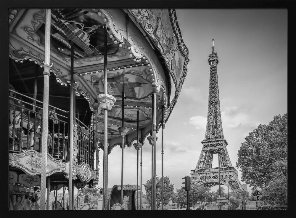 Typical Paris in monochrome - Poster / Art Print