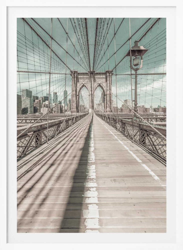 NEW YORK CITY Brooklyn Bridge - Poster / Art Print