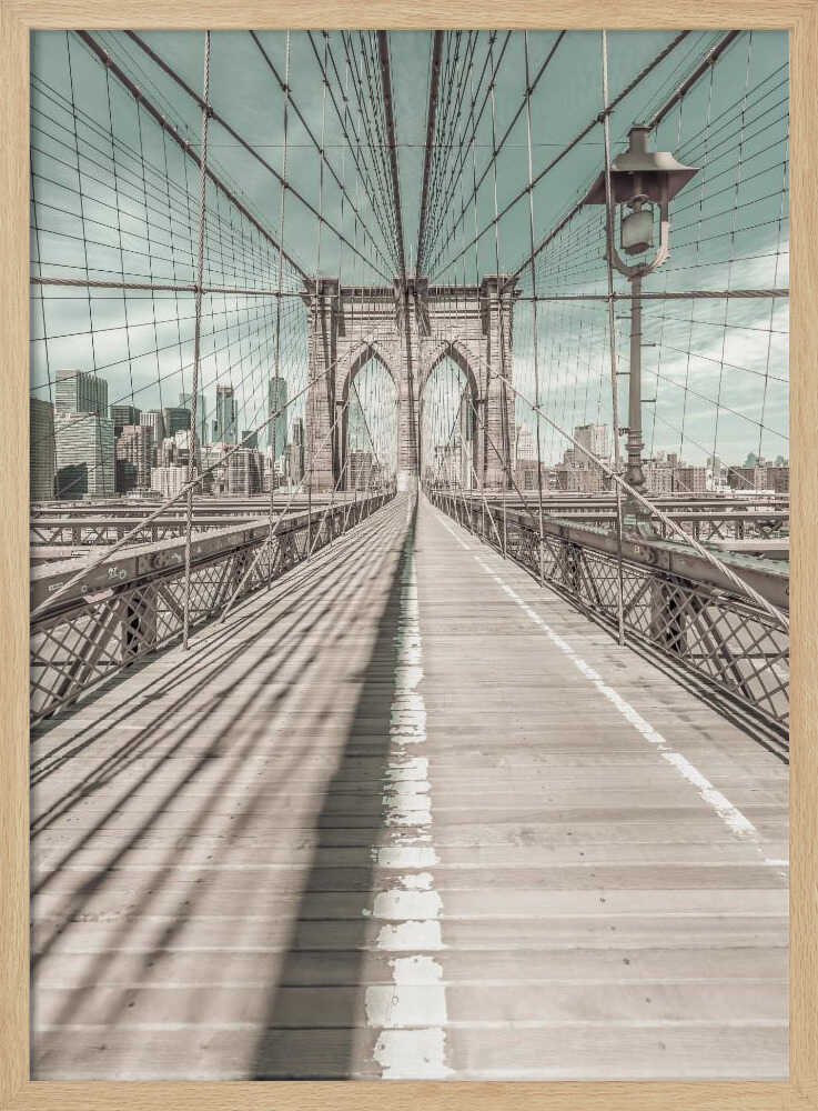 NEW YORK CITY Brooklyn Bridge - Poster / Art Print