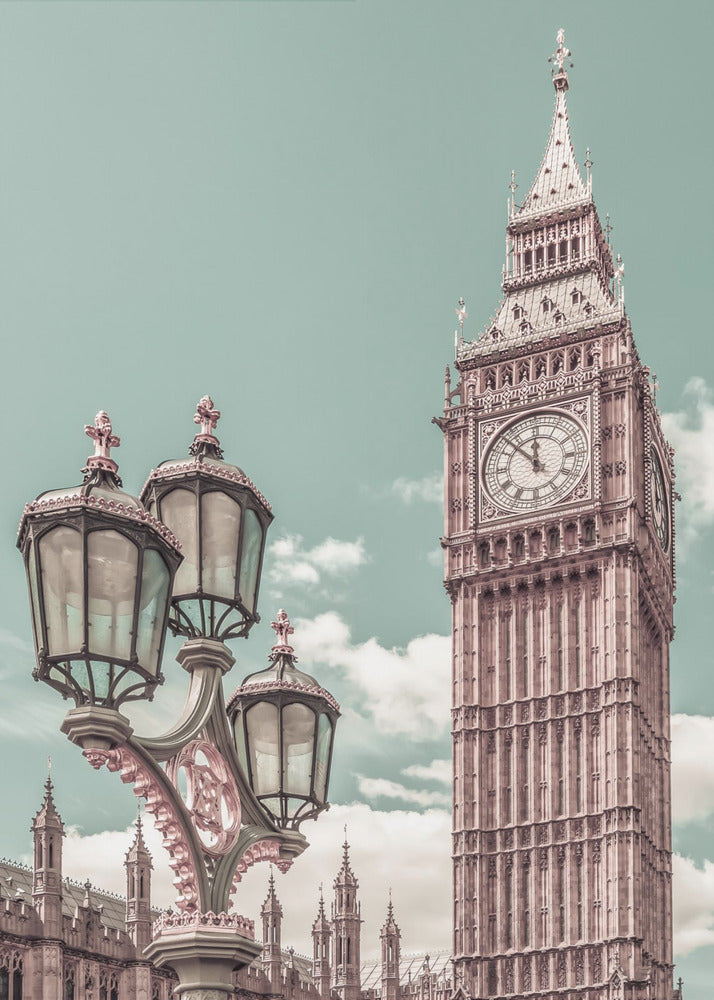LONDON Elizabeth Tower | urban vintage style - Poster / Art Print