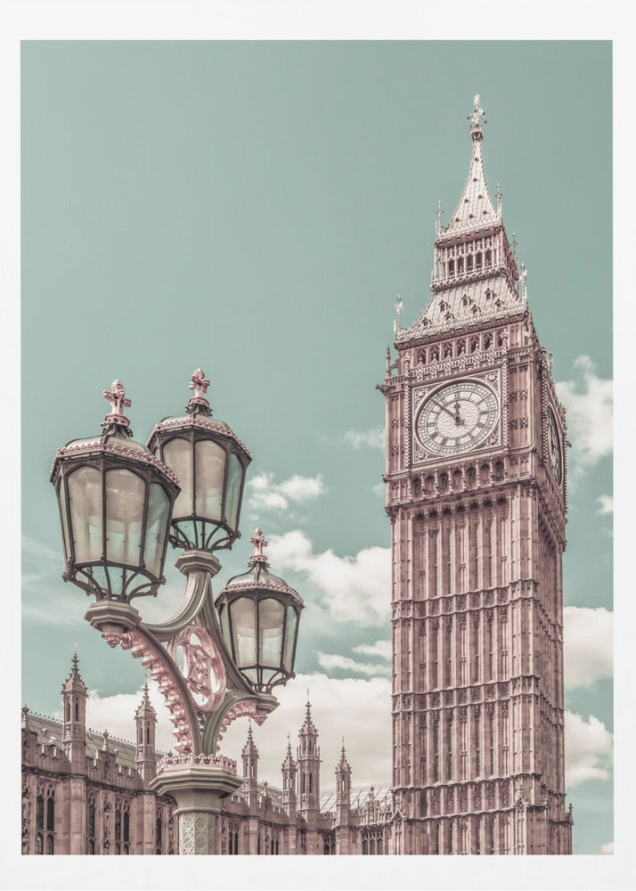 LONDON Elizabeth Tower | urban vintage style - Poster / Art Print
