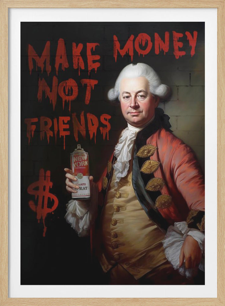 Make Money Not Friends - Poster / Art Print