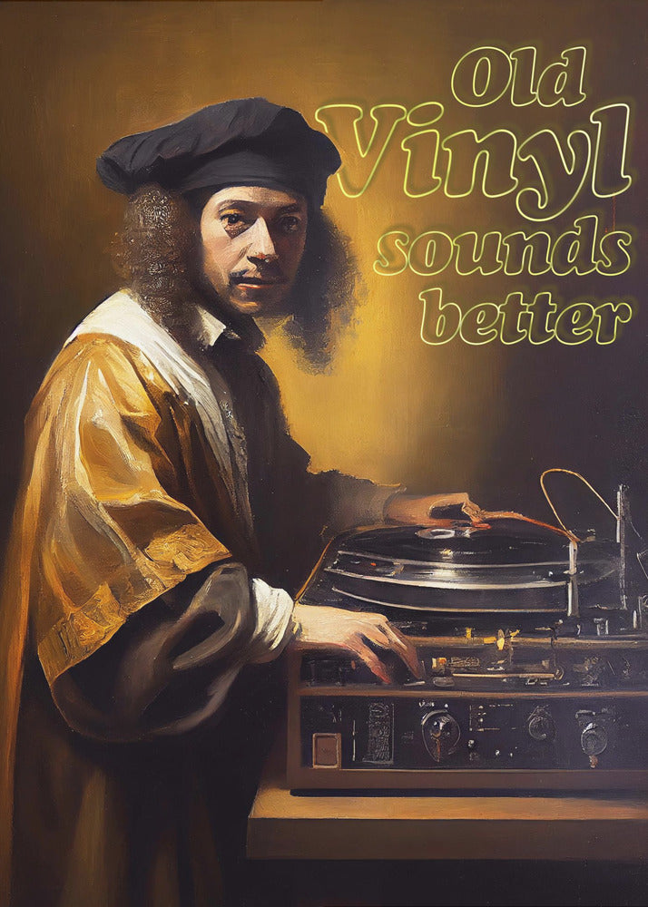 Old Vinyl Sounds Better - Poster / Art Print