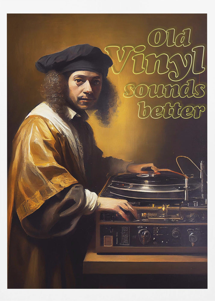Old Vinyl Sounds Better - Poster / Art Print