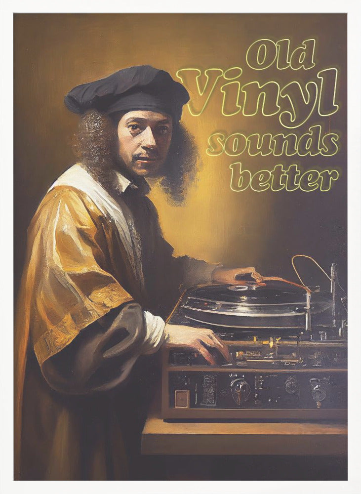 Old Vinyl Sounds Better - Poster / Art Print