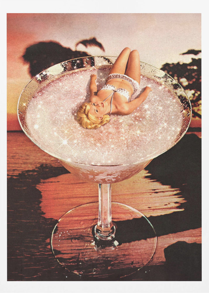 Glitter Pink Margarita - Poster / Art Print