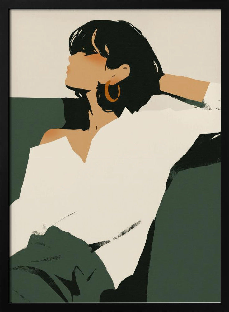 Relaxing woman - Poster / Art Print