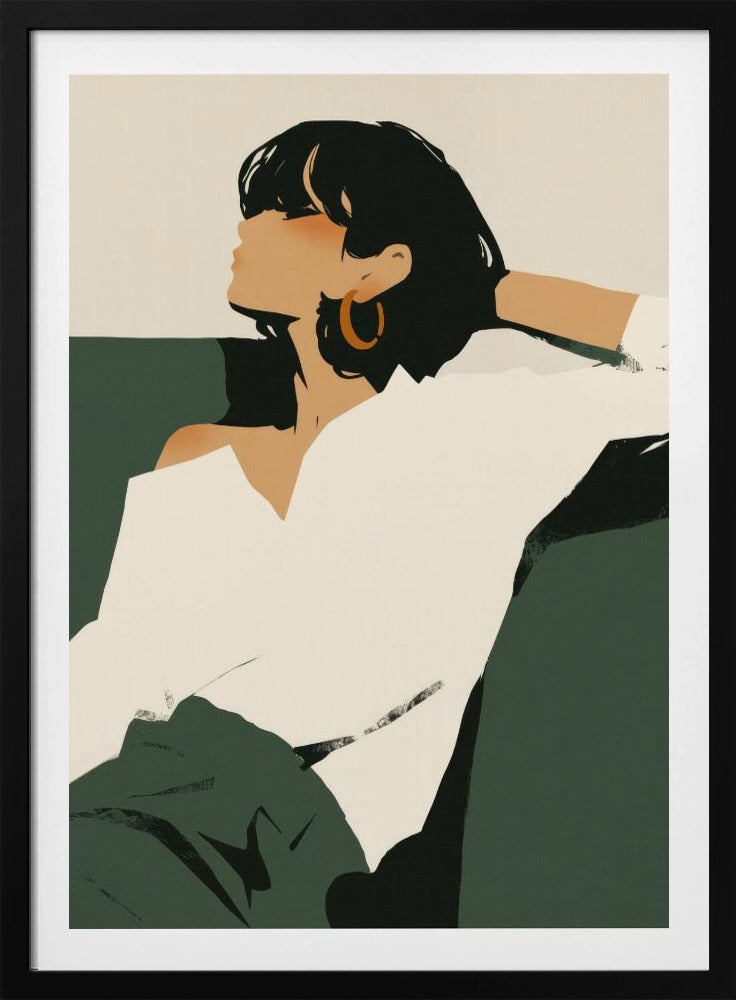 Relaxing woman - Poster / Art Print
