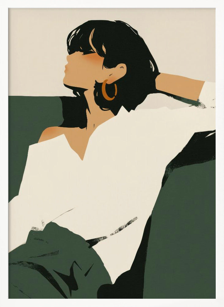 Relaxing woman - Poster / Art Print