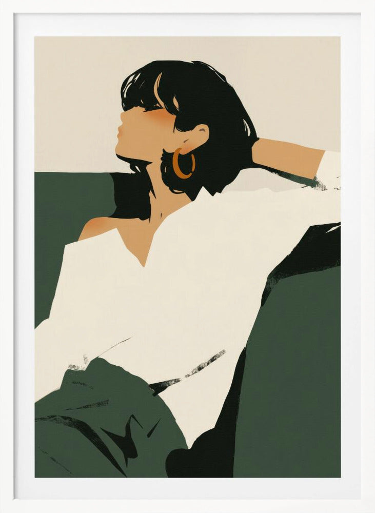 Relaxing woman - Poster / Art Print