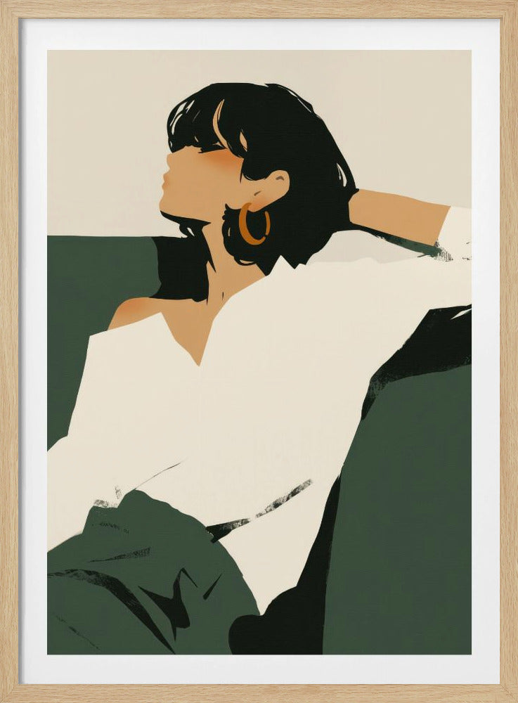 Relaxing woman - Poster / Art Print