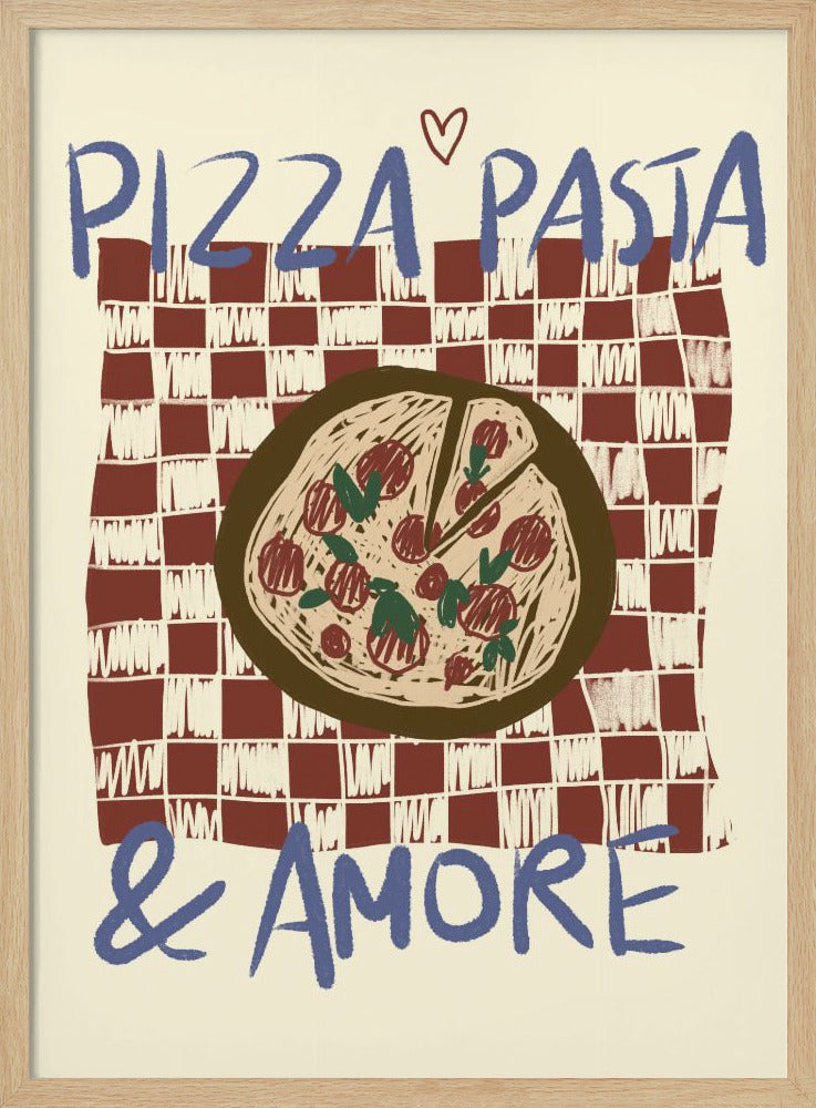 Pizza Pasta & Amore - Poster / Art Print