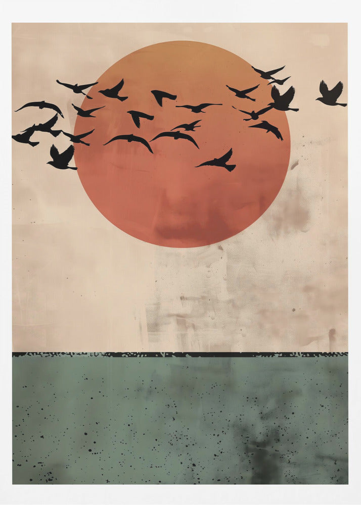Birds Flying In the Sunset - Poster / Art Print