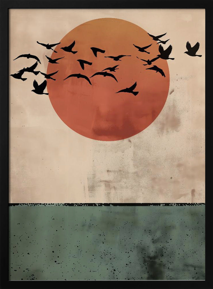 Birds Flying In the Sunset - Poster / Art Print
