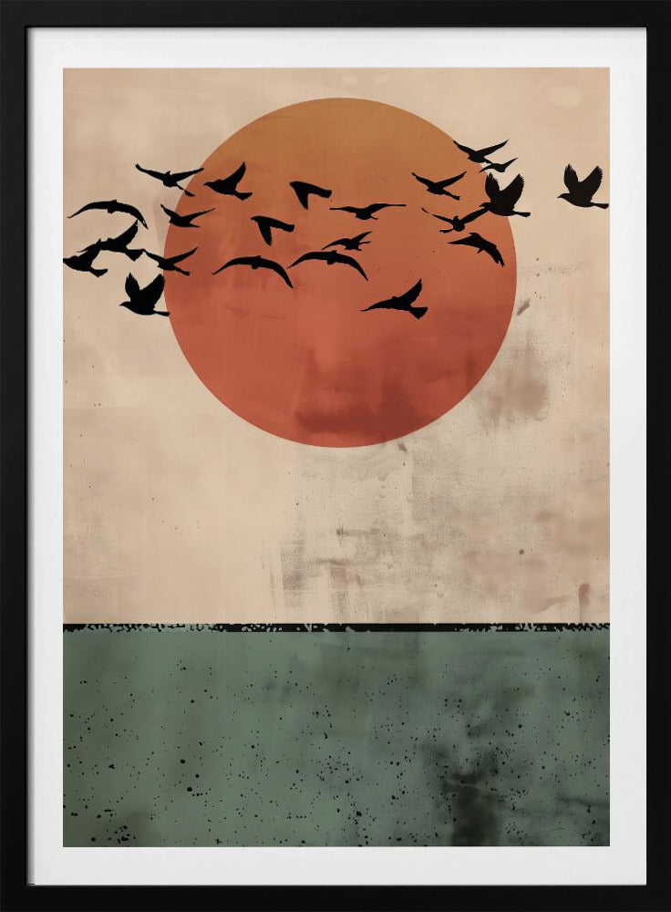 Birds Flying In the Sunset - Poster / Art Print