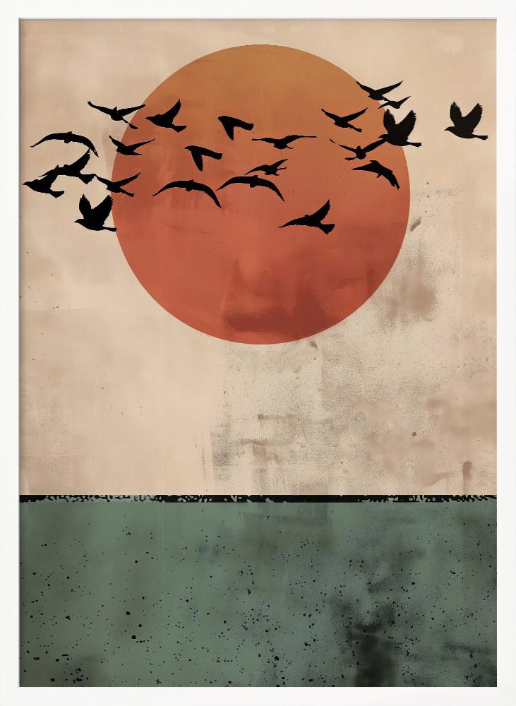 Birds Flying In the Sunset - Poster / Art Print