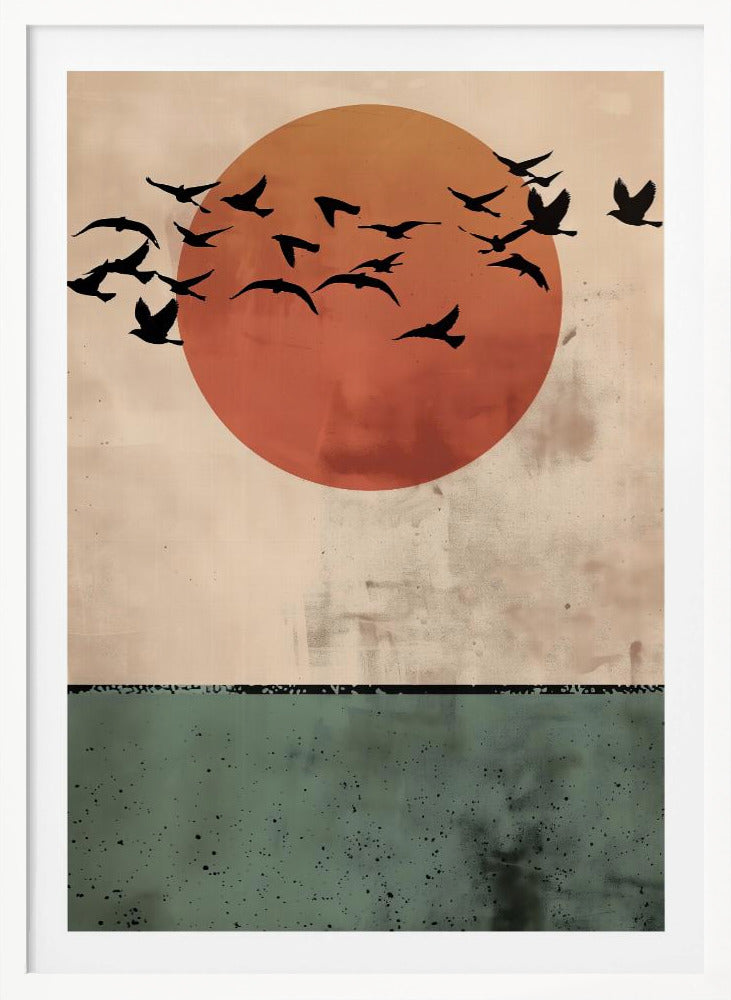 Birds Flying In the Sunset - Poster / Art Print