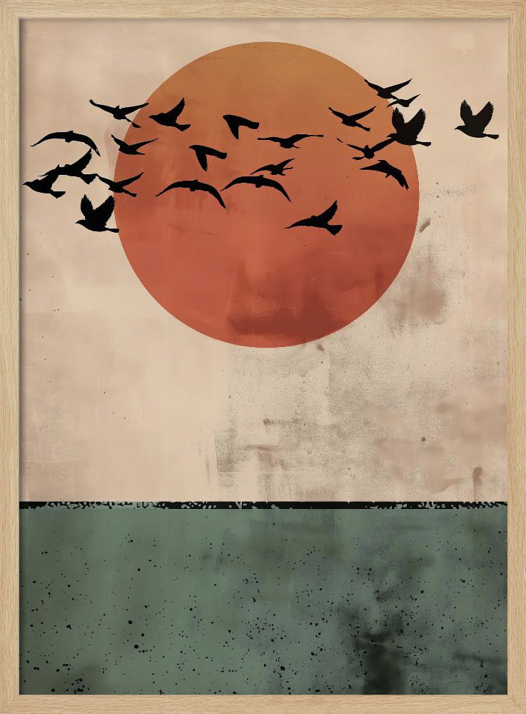 Birds Flying In the Sunset - Poster / Art Print