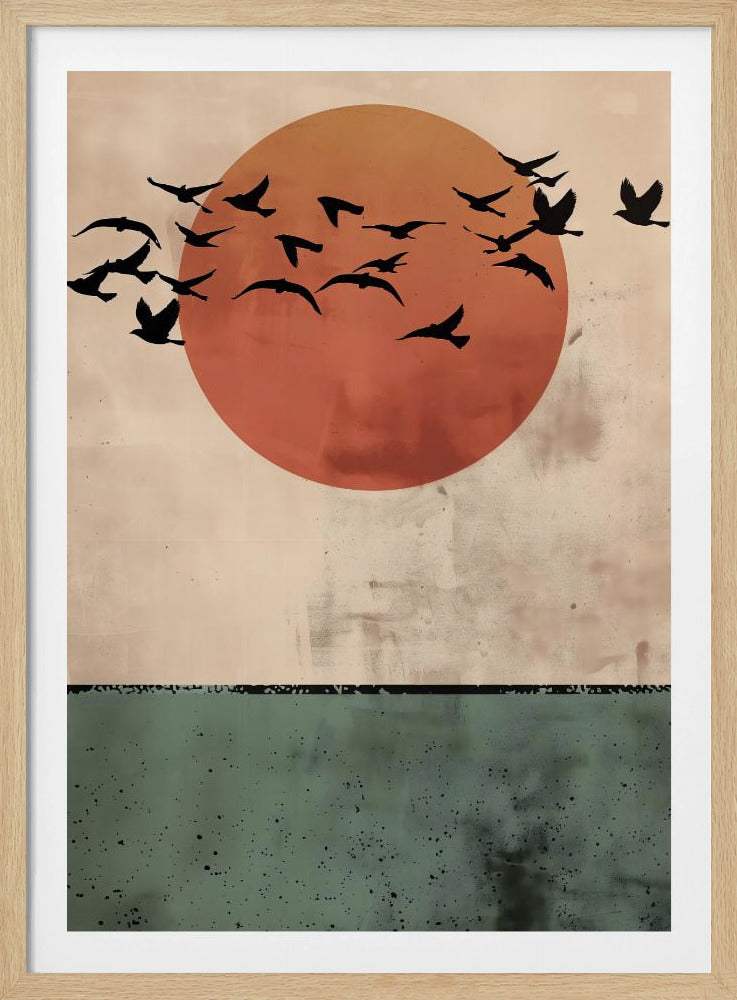 Birds Flying In the Sunset - Poster / Art Print