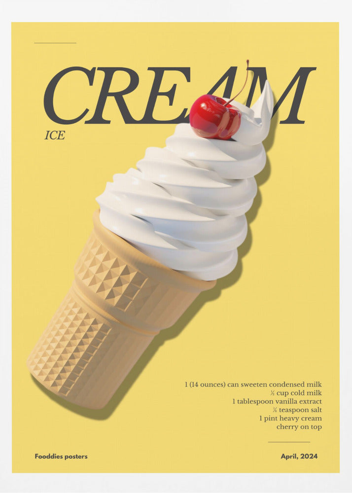 Cherry on Top Ice Cream - Poster / Art Print