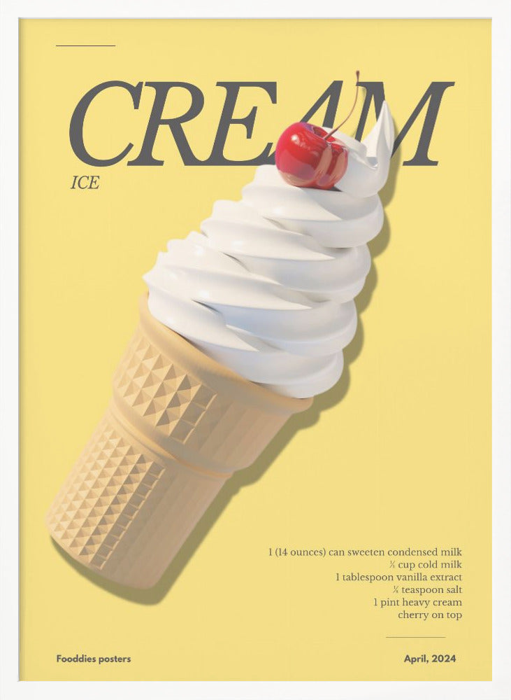 Cherry on Top Ice Cream - Poster / Art Print
