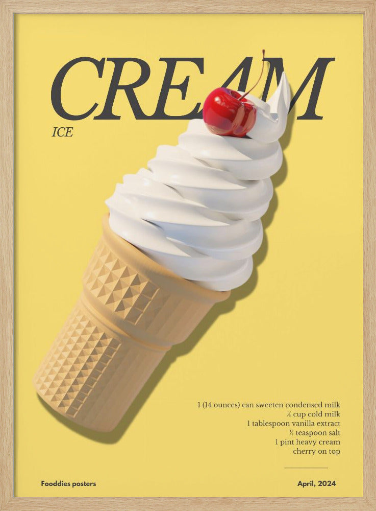 Cherry on Top Ice Cream - Poster / Art Print