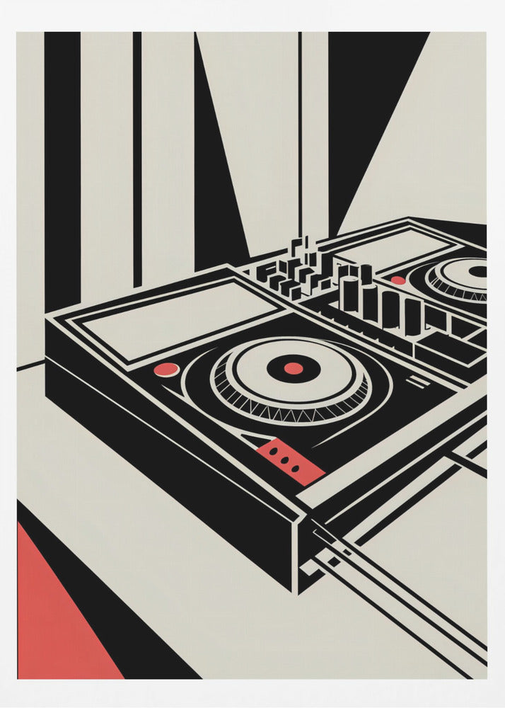 DJ Mixer - Bauhaus Style - Poster / Art Print