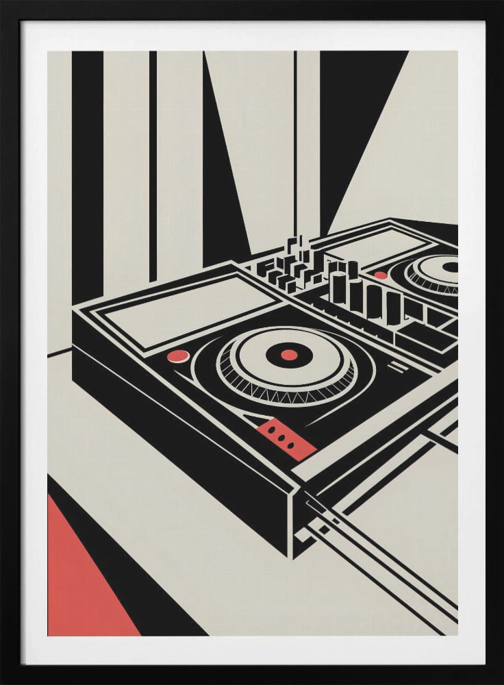 DJ Mixer - Bauhaus Style - Poster / Art Print