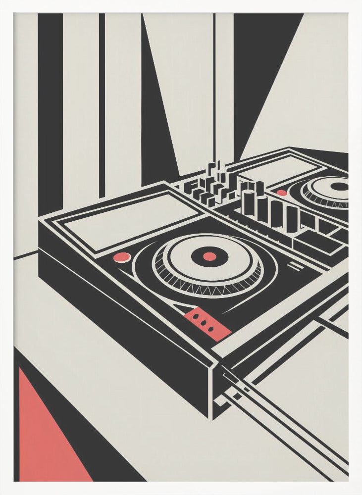 DJ Mixer - Bauhaus Style - Poster / Art Print