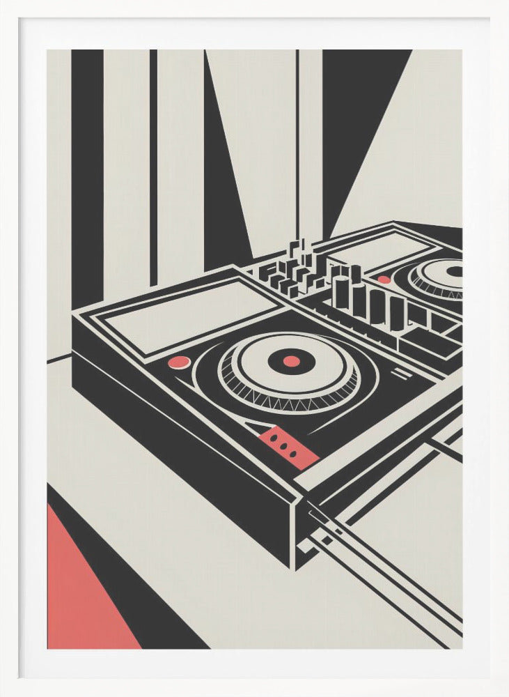 DJ Mixer - Bauhaus Style - Poster / Art Print