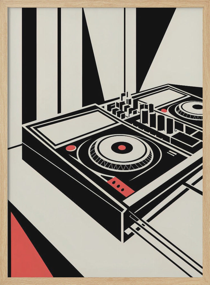 DJ Mixer - Bauhaus Style - Poster / Art Print