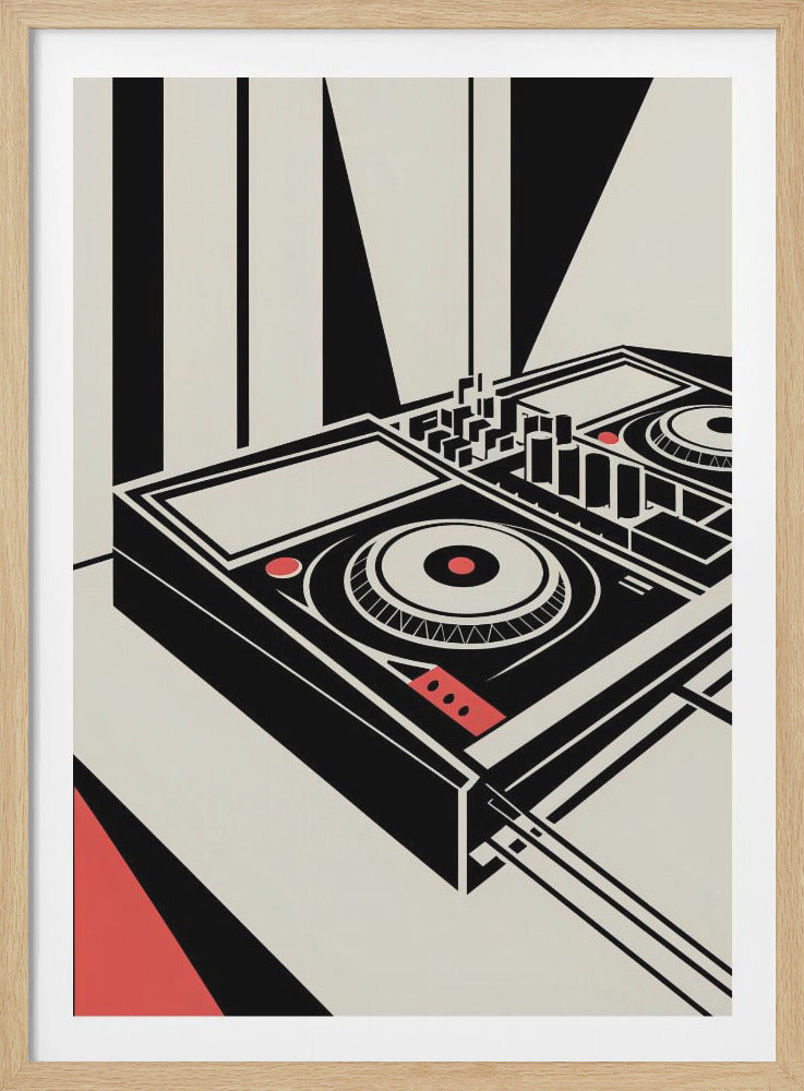 DJ Mixer - Bauhaus Style - Poster / Art Print