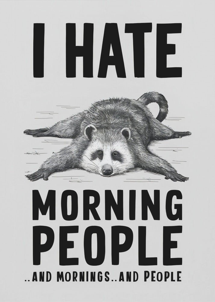 I Hate Morning People - Poster / Art Print