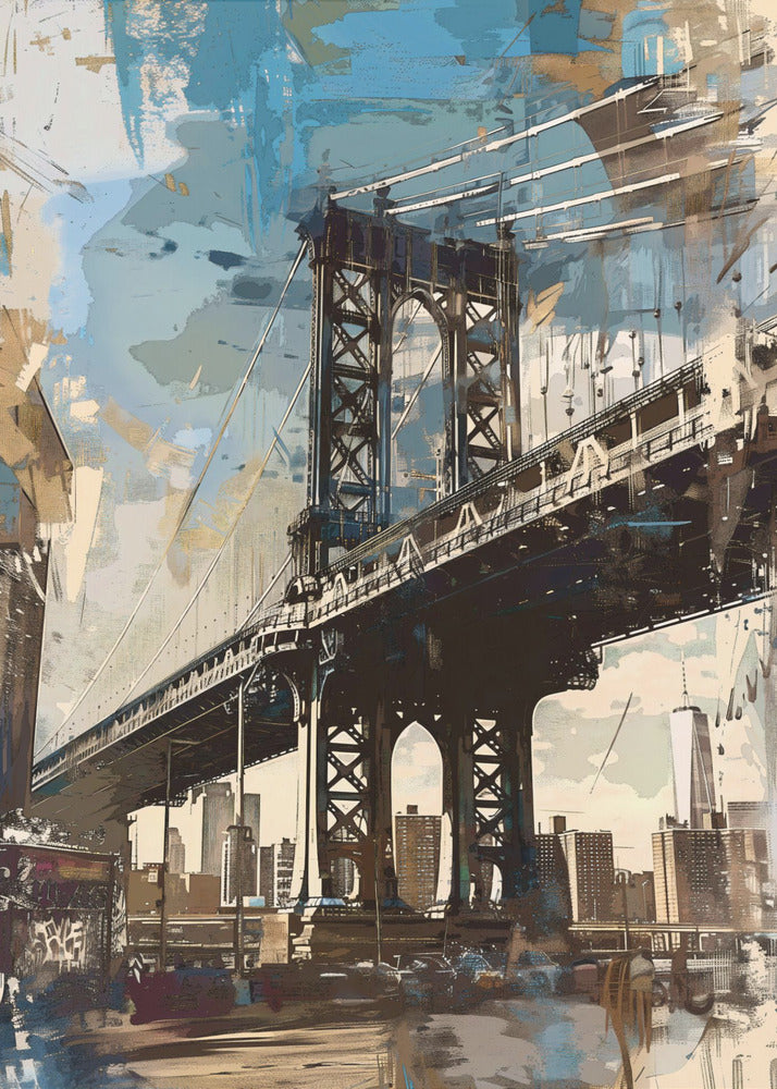 Manhattan Bridge - New York - Poster / Art Print