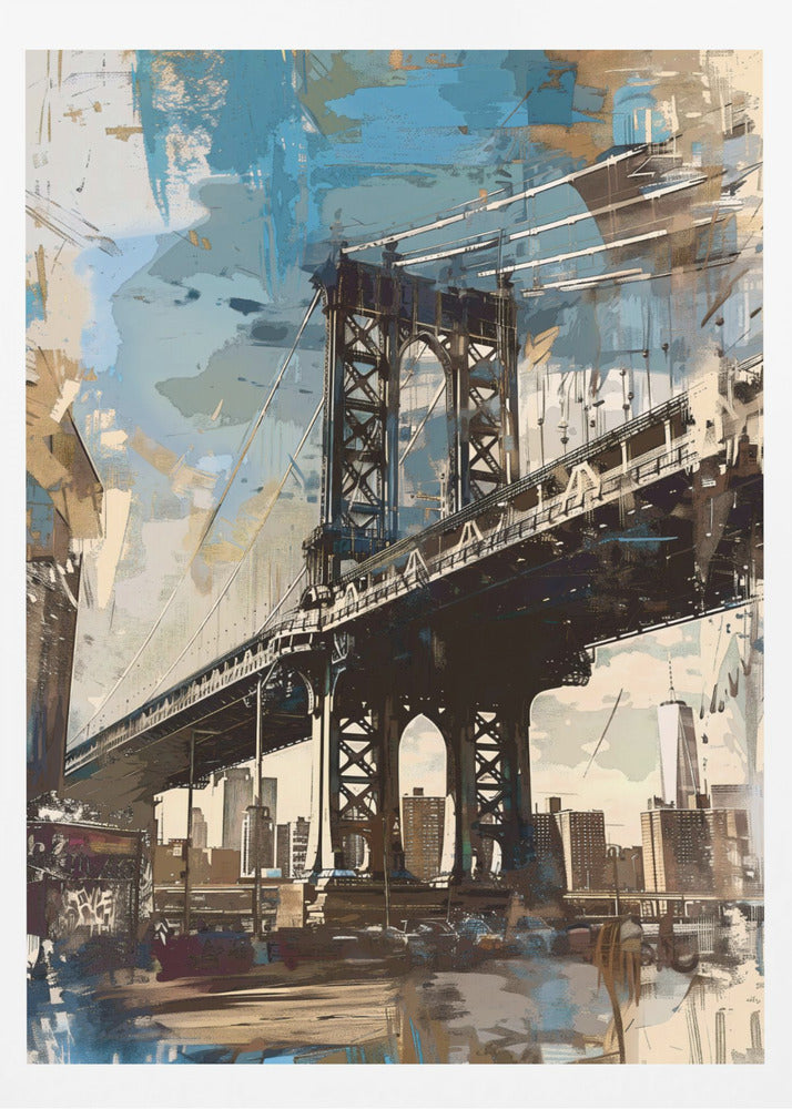 Manhattan Bridge - New York - Poster / Art Print