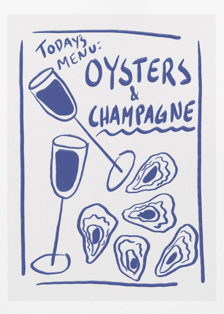 Oysters & Champagne - Poster / Art Print