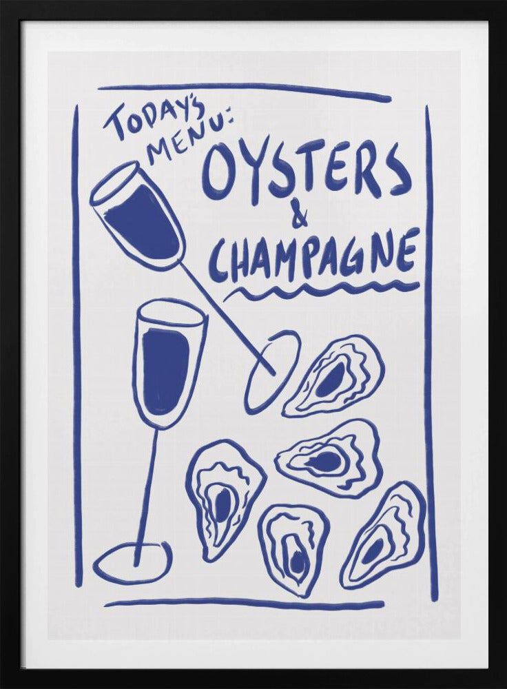 Oysters & Champagne - Poster / Art Print