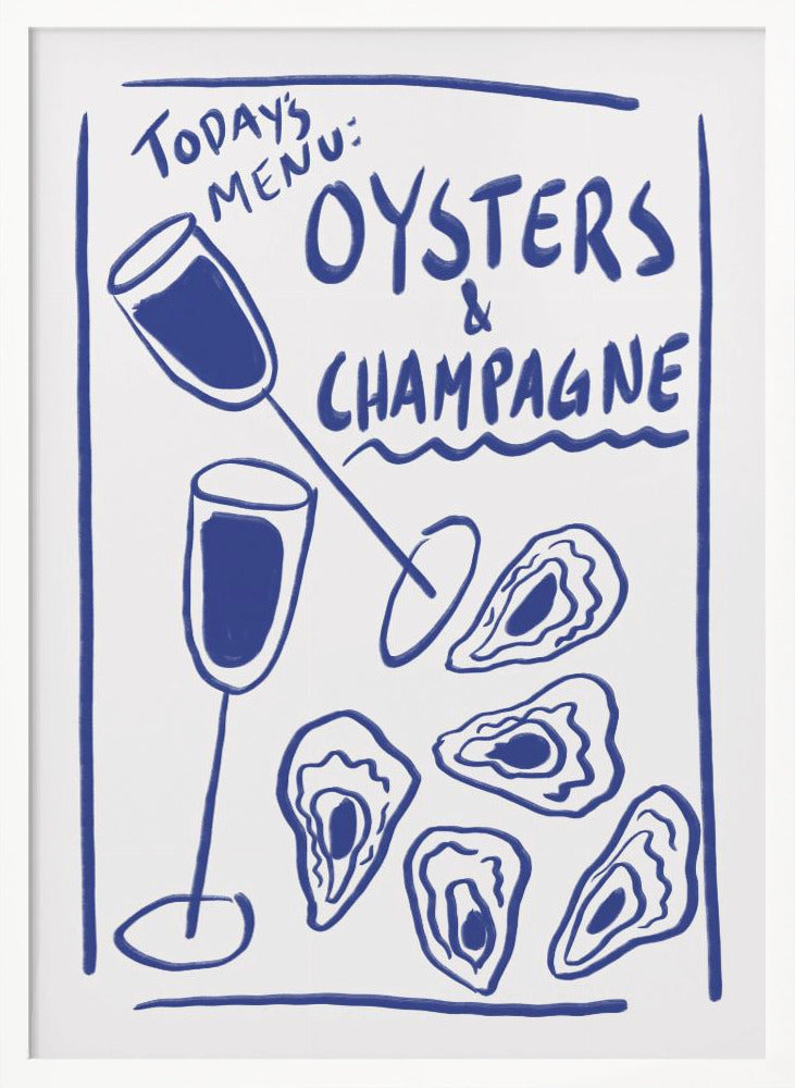 Oysters & Champagne - Poster / Art Print