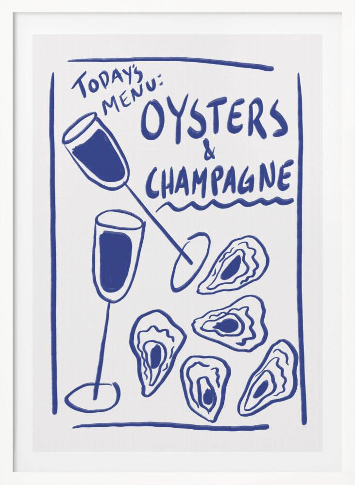 Oysters & Champagne - Poster / Art Print