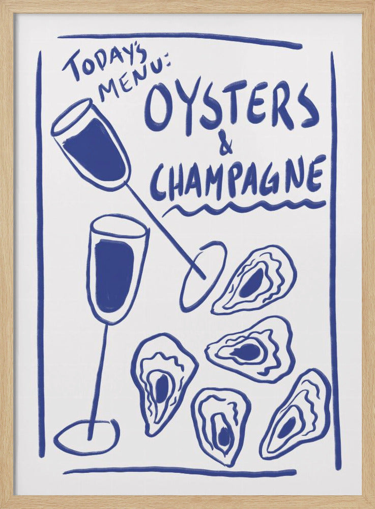 Oysters & Champagne - Poster / Art Print