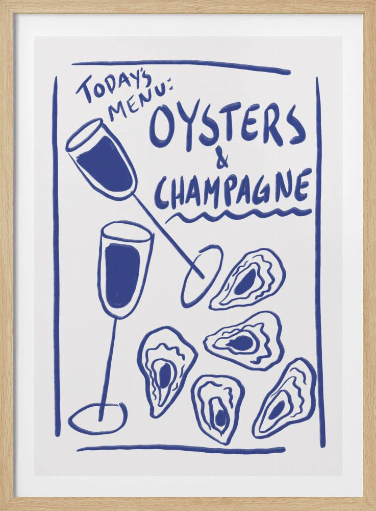 Oysters & Champagne - Poster / Art Print