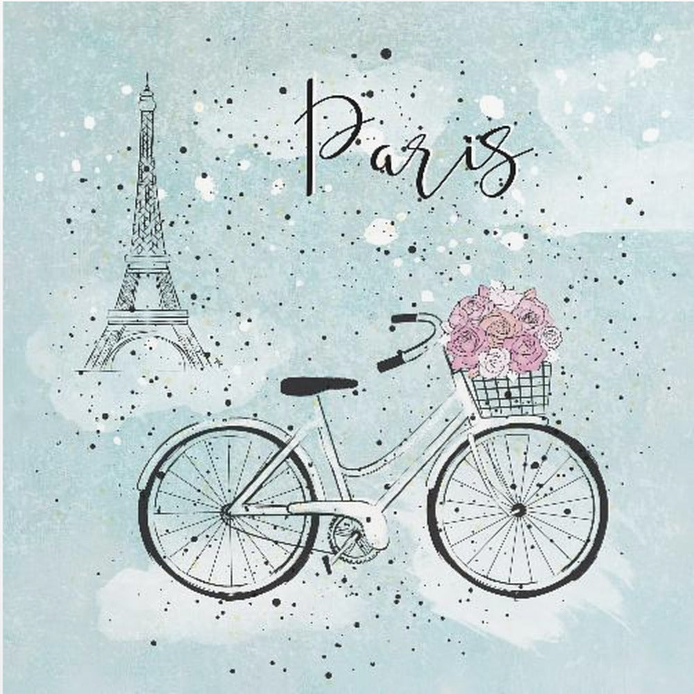 Blue Paris Bike - Poster / Art Print