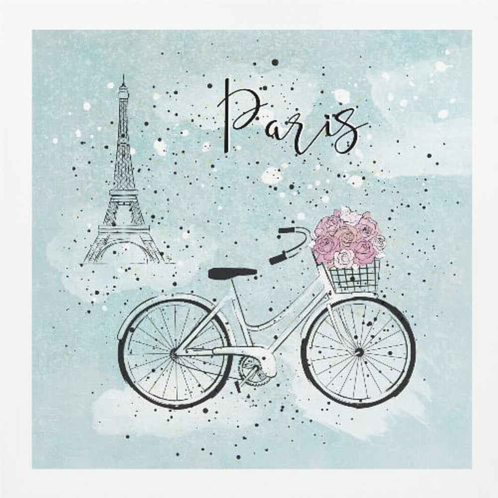 Blue Paris Bike - Poster / Art Print