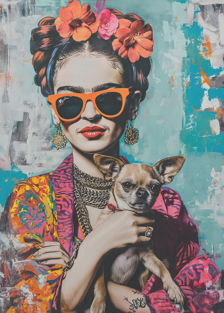 Frida Chihuahua - Poster / Art Print